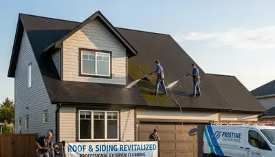 Professional roof cleaning service in Jacksonville FL by vinyl siding experts Next Level Exteriors