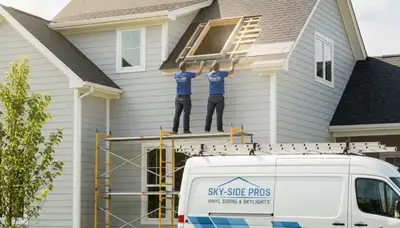 Professional skylight installation on vinyl siding home in Jacksonville, FL by Next Level Exteriors