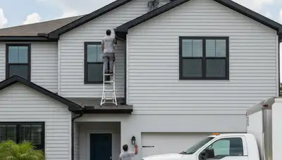 Professional vinyl siding installation on a Jacksonville FL home exterior by local contractors
