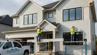 Vinyl siding installation on a Jacksonville FL home by professional exterior contractors