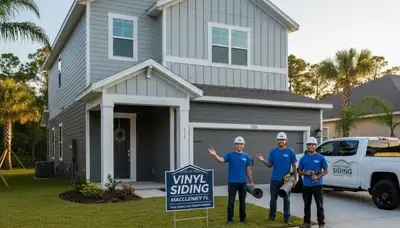 Vinyl siding installation by professional contractors in Jacksonville, FL homes