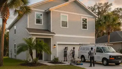 Professional vinyl siding installation on residential home exterior in Jacksonville, FL