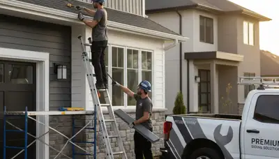 Vinyl siding repair on Jacksonville FL home by Next Level Exteriors after coastal storm damage