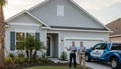 Vinyl siding contractors installing residential exterior panels in Jacksonville FL