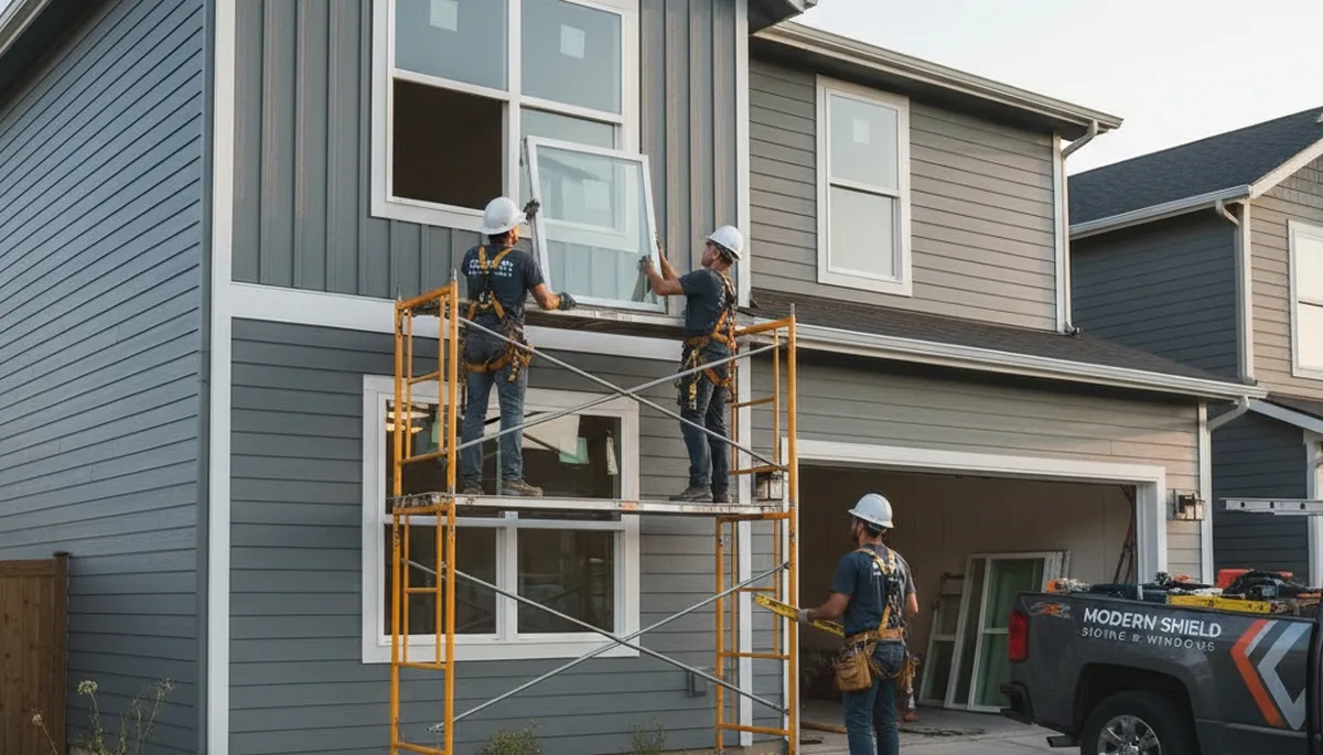 Vinyl siding and window installation by Next Level Exteriors in Jacksonville, FL homes